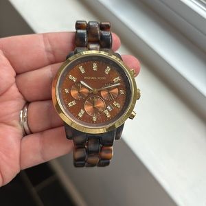 Michael Kors tortoise band watch